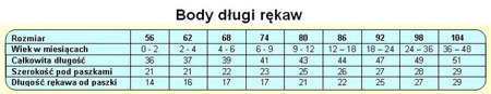 BODY Długi rękaw 74 AMARANT/LAM LENA CIUSZKI