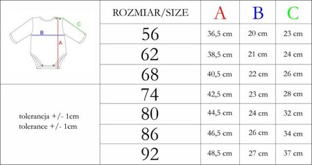 Body niemowlęce dla dziewczynki łososiowe długi rękaw Rosy Nicol 