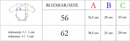 Body niemowlęce rozpinane kopertowe dla dziewczynki długi rękaw Lizy Nicol 