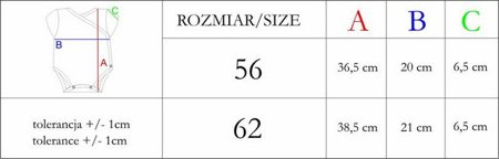 Body niemowlęce rozpinane krótki rękaw Bunia Nicol 