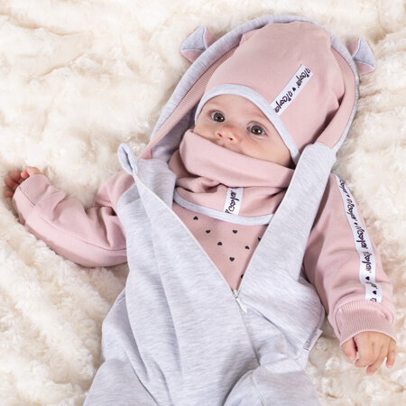 Czapka niemowlęca dresowa dla dziewczynki Nicol Oli 