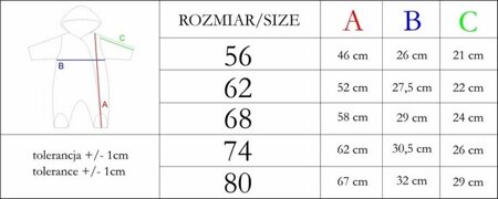 Kombinezon niemowlęcy pajac z luną dla dziewczynki łososiowy Rosy Nicol 