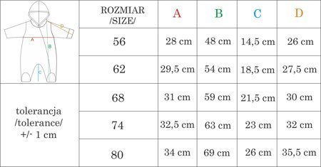 Kombinezon ocieplany pajac niemowlęcy wyprawka Nicol Bibi