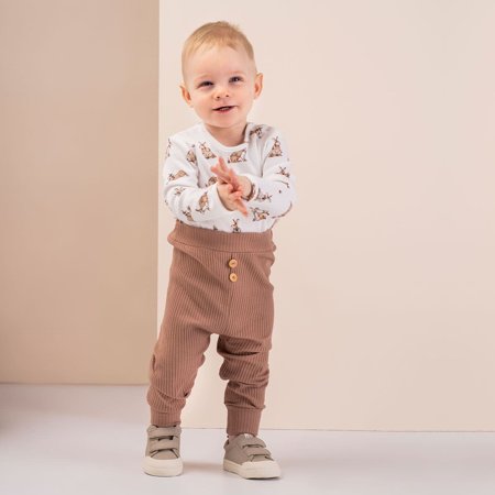 Spodnie prążkowane niemowlęce dla chłopca Nicol Benio 