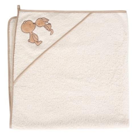 ręcznik z kapturkiem-okrycie kąp.100x100 Noski ecru