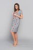 Italian Fashion Koszula nocna damska ciążowa  LENI krótki rękaw druk melanż